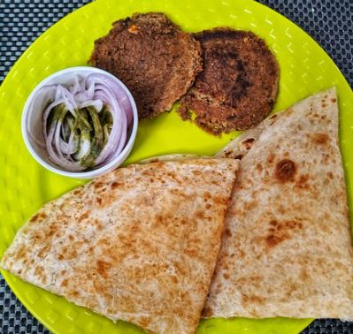 veg Kabab Paratha Plate